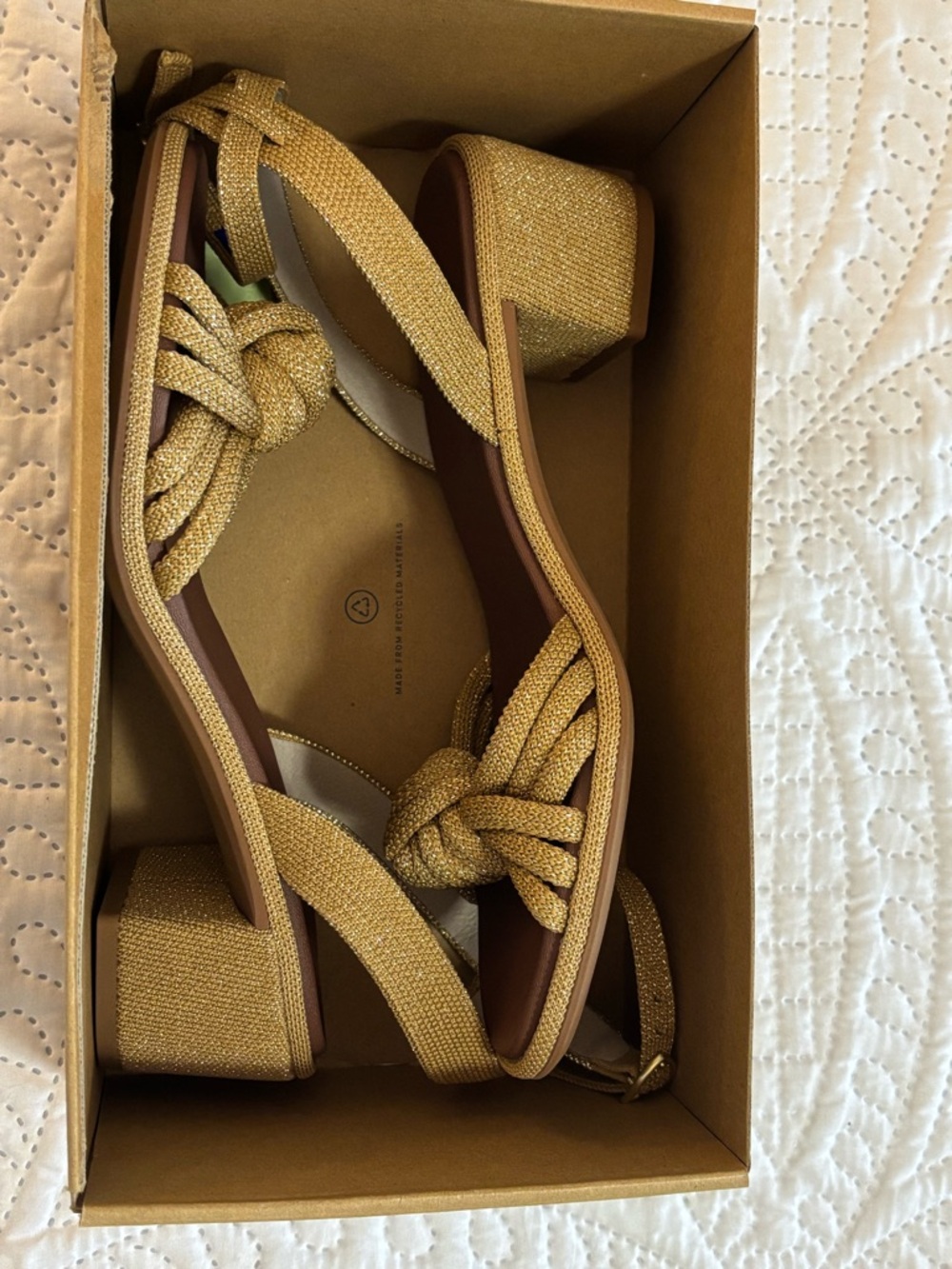 NEW Rothy’s The Knot Sandal in Color Golden Sun | Size 7 - Picture 5 of 10